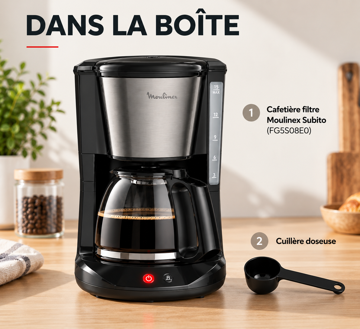 Moulinex Subito Noir – Cafetière filtre